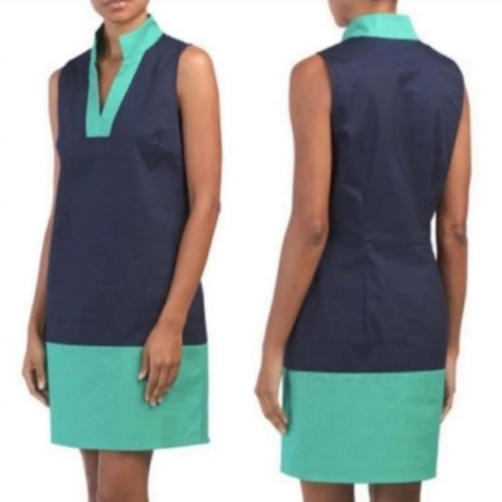 Sail to Sable Navy and Green Midi Dress